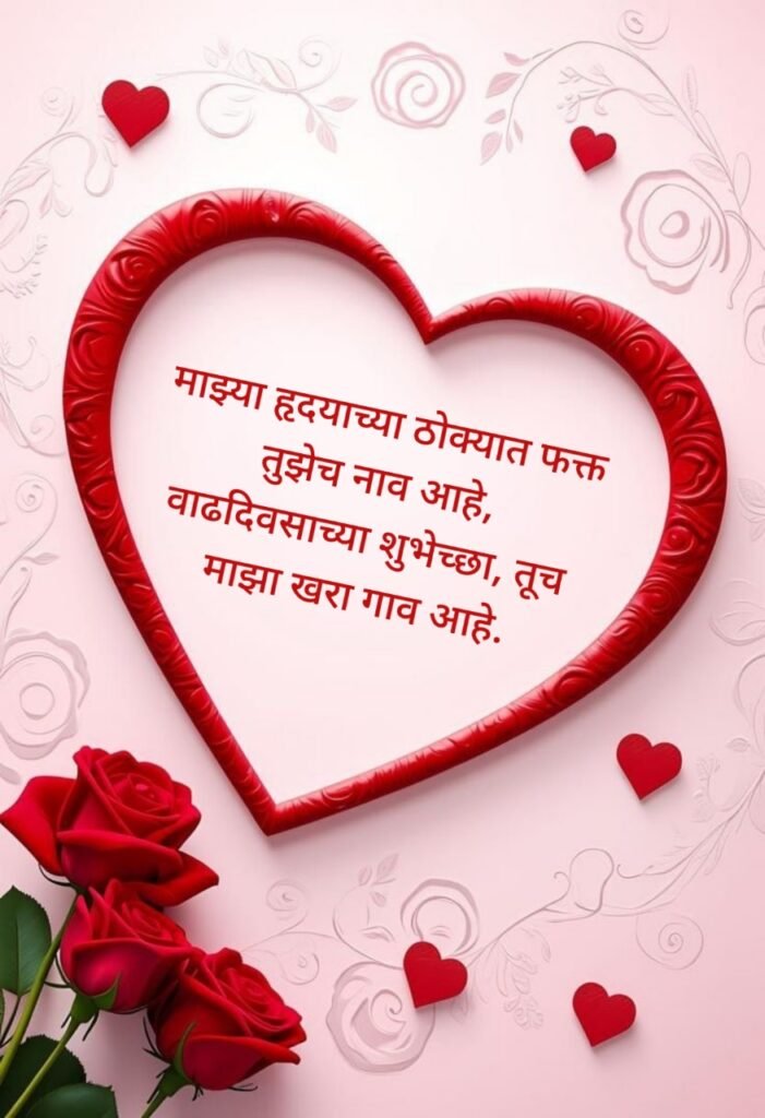 प्रेम वाढदिवस शुभेच्छा (Love Birthday Wishes in Marathi)
