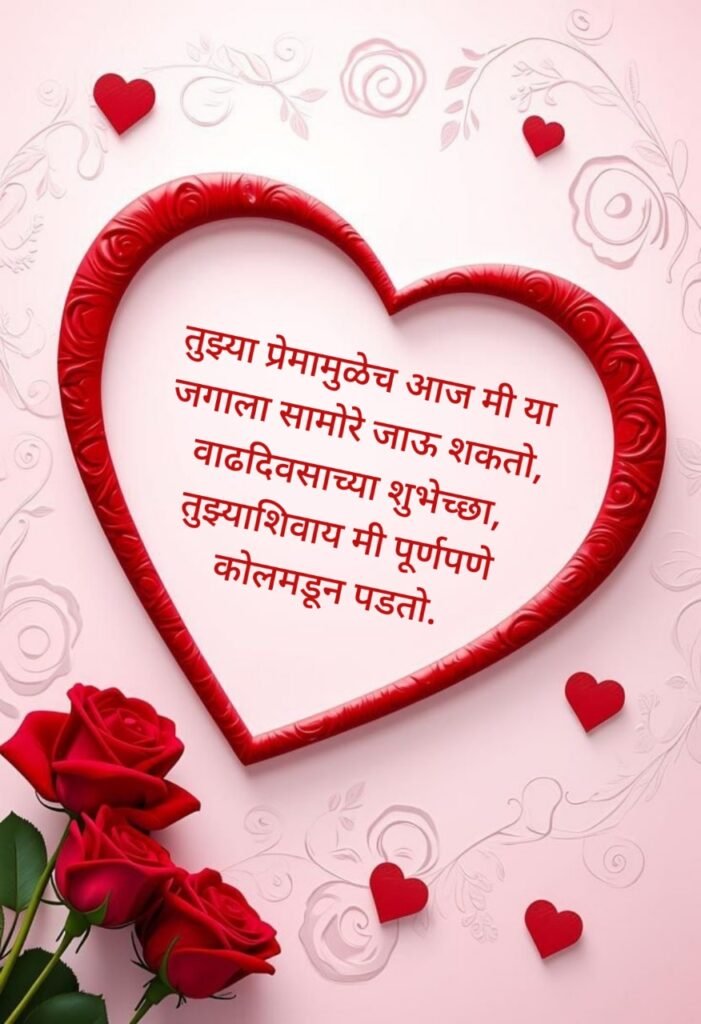प्रेम वाढदिवस शुभेच्छा (Love Birthday Wishes in Marathi)