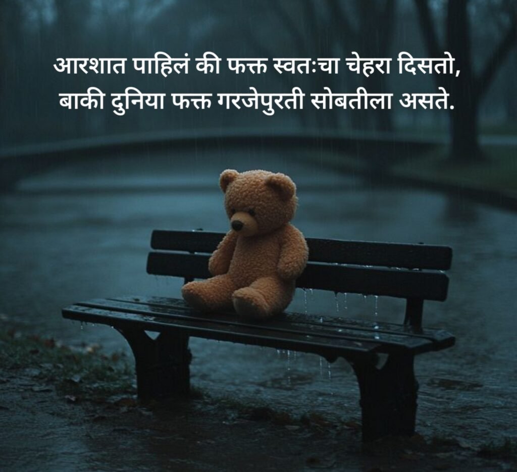 koni konacha nasta upset sad status in marathi | कोणीच कोणाचं नसतं मराठी स्टेटस