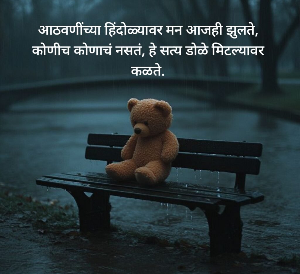 koni konacha nasta upset sad status in marathi | कोणीच कोणाचं नसतं मराठी स्टेटस