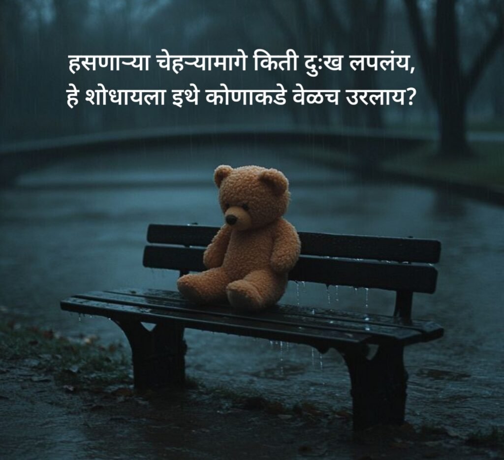 koni konacha nasta upset sad status in marathi | कोणीच कोणाचं नसतं मराठी स्टेटस