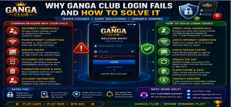 Why Ganga Club Login Fails and How to Solve It